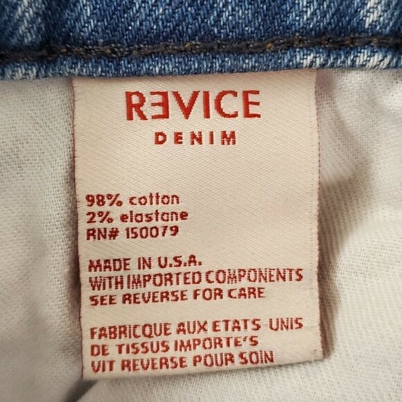 Revice Jeans Womens 26 Blue Straight Leg Distressed High‎ Rise  Button Fly - Picture 8 of 11